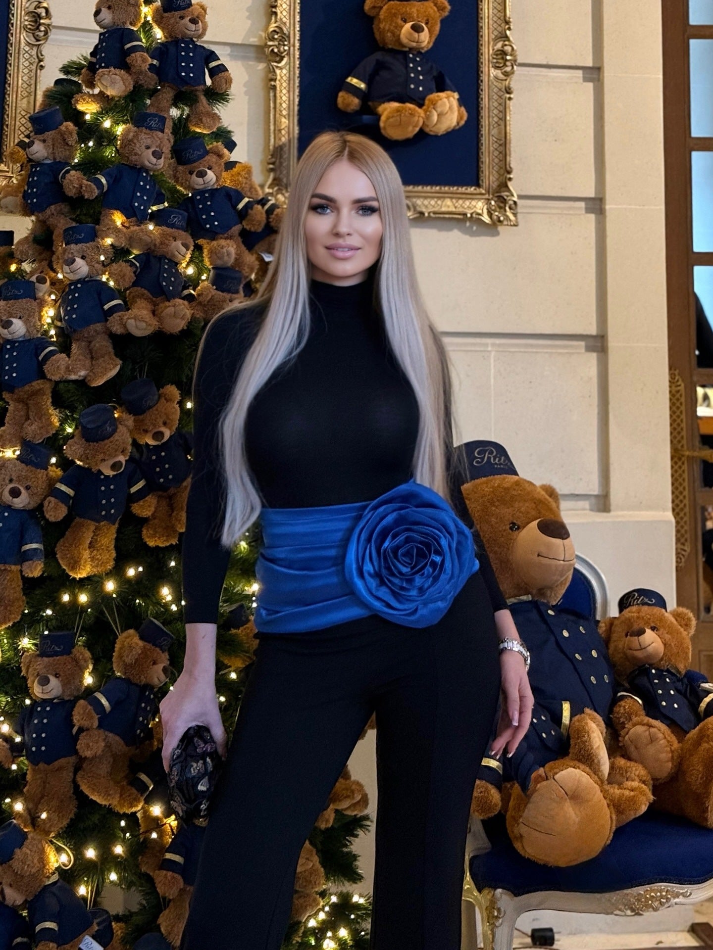 Ronalee Long Sleeve Floral Detail Two Piece Jumpsuit