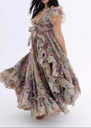 Jeanne Off-Shoulder Ruffled Midi Dress