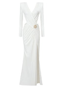 Urania Cutout Crossover Maxi Dress