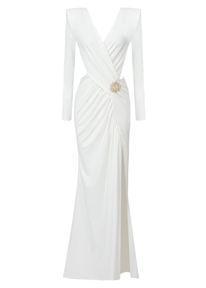 Urania Cutout Crossover Maxi Dress