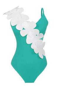 Afra Floral Beach Bikini In Green