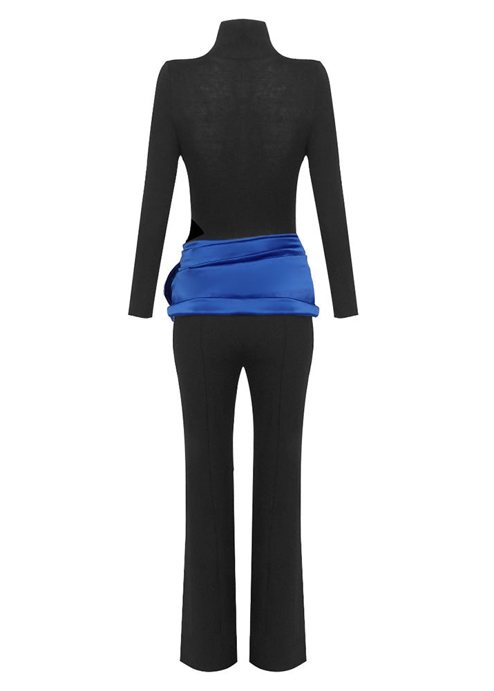 Ronalee Long Sleeve Floral Detail Two Piece Jumpsuit