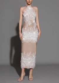 Altessa Pearl Sequin Embellished Midi Dress