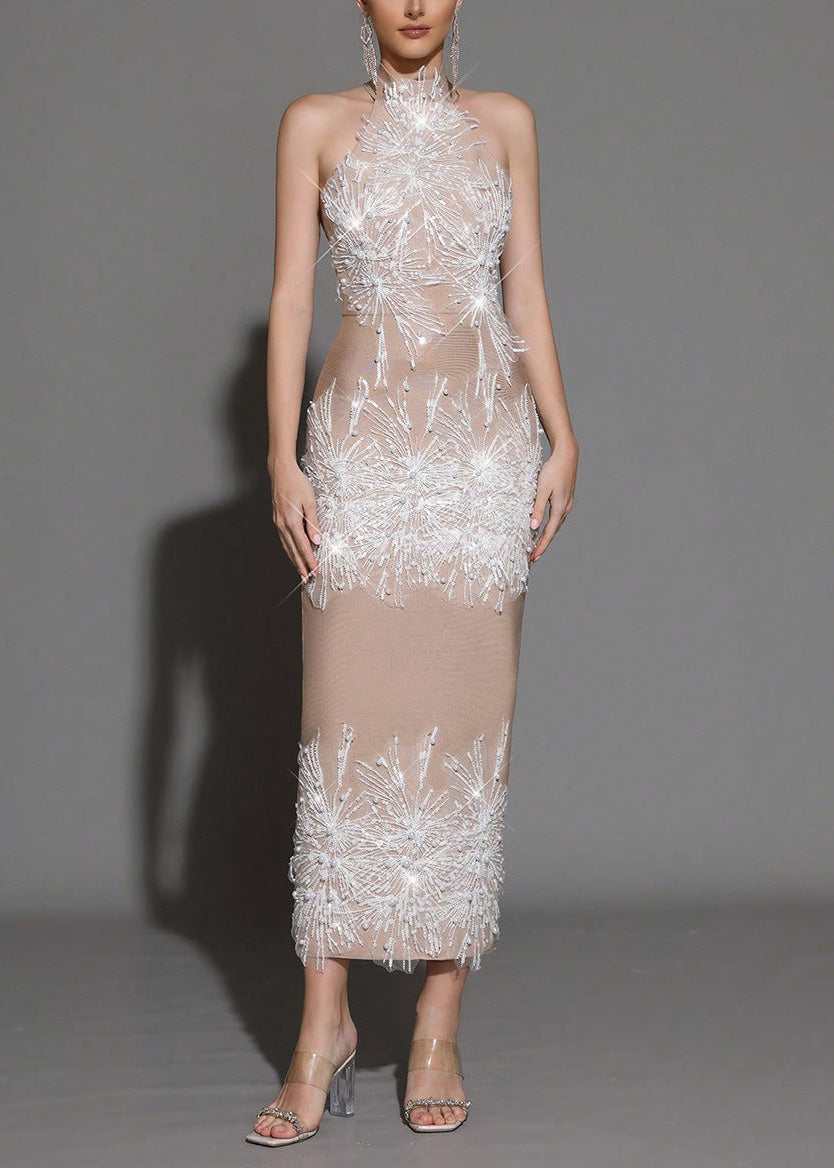 Altessa Pearl Sequin Embellished Midi Dress