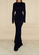 Akiye Cutout Backless Maxi Dress In Black