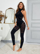 Badane Halterneck Cutout Bodycon Jumpsuit