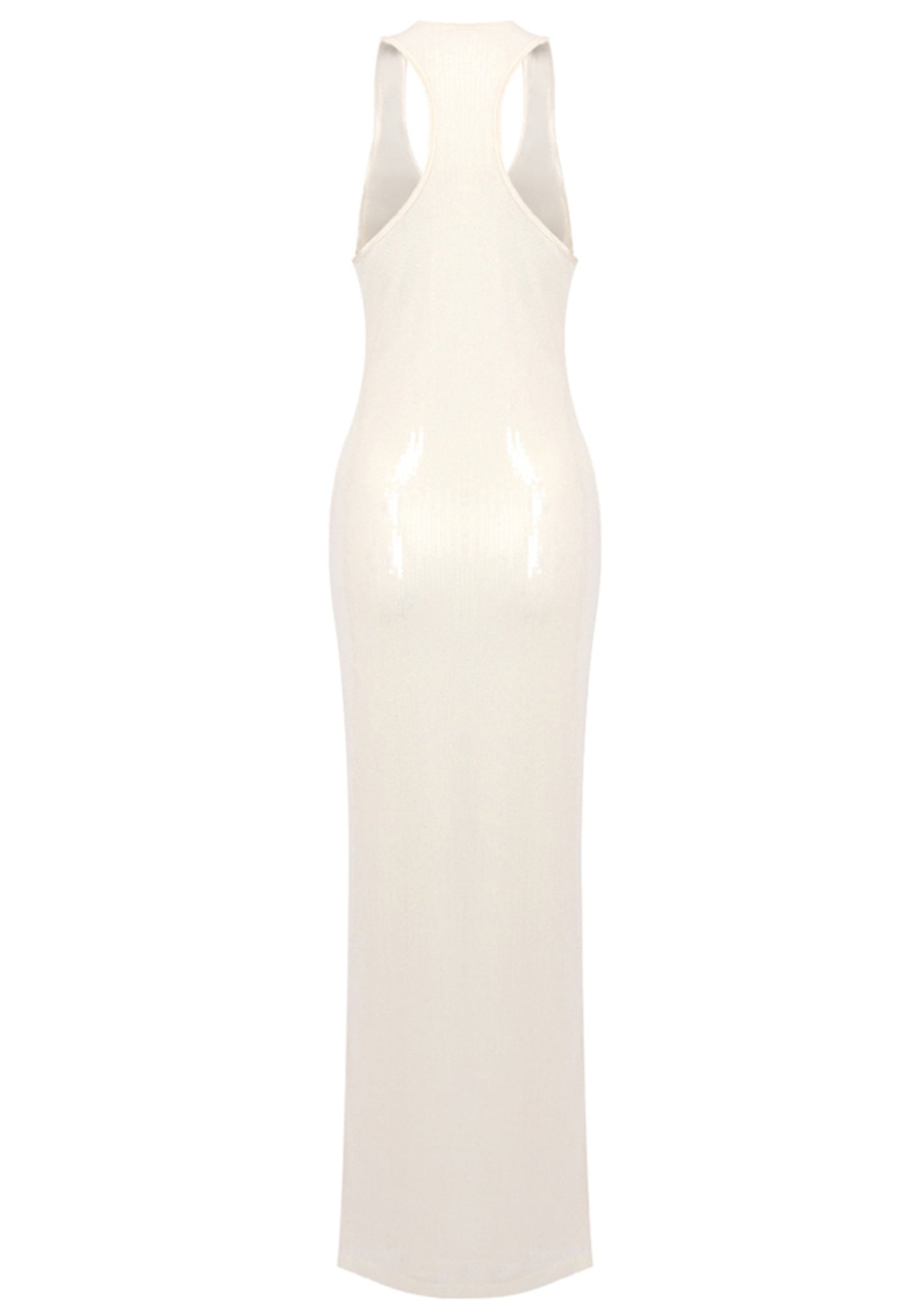 Jolleen Sequin Maxi Dress In Ivory