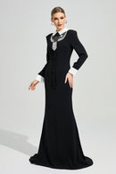 Orvandel Tie Crystal Embellished Maxi Dress