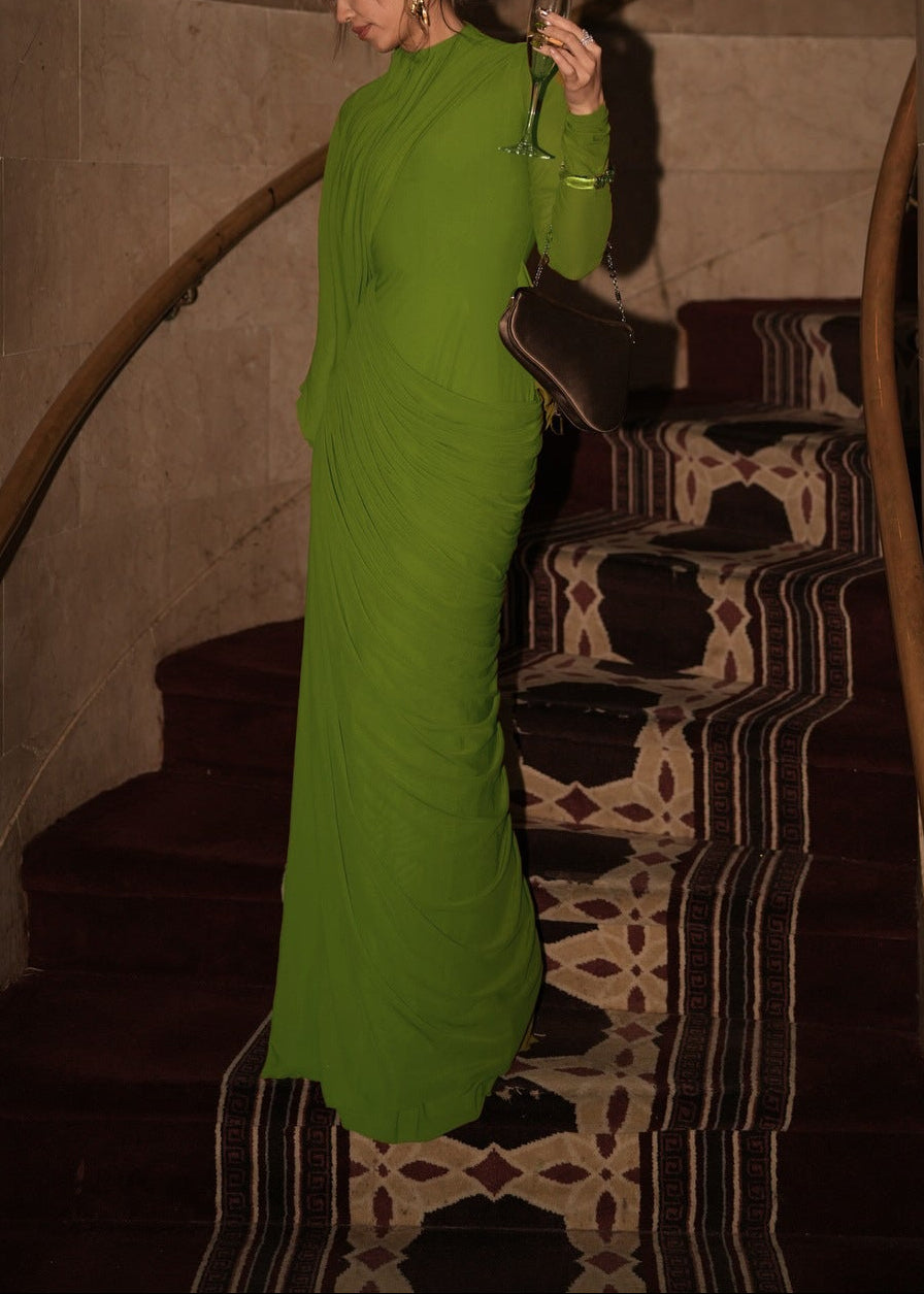 Loryxel Maxi Dress In Green Night Novas Loryxel Maxi Dress In Green Night Novas