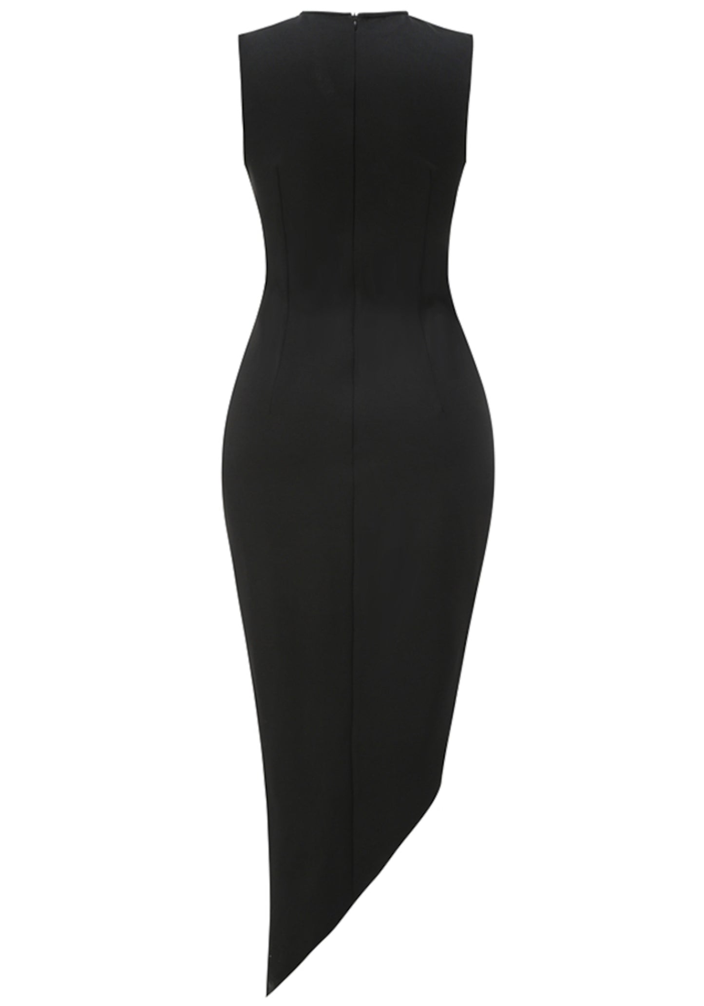 Pancho Crystal Floral Asymmetric Maxi Dress In Black