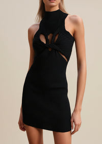 Suzette Twist-Detail Cutout Mini Dress
