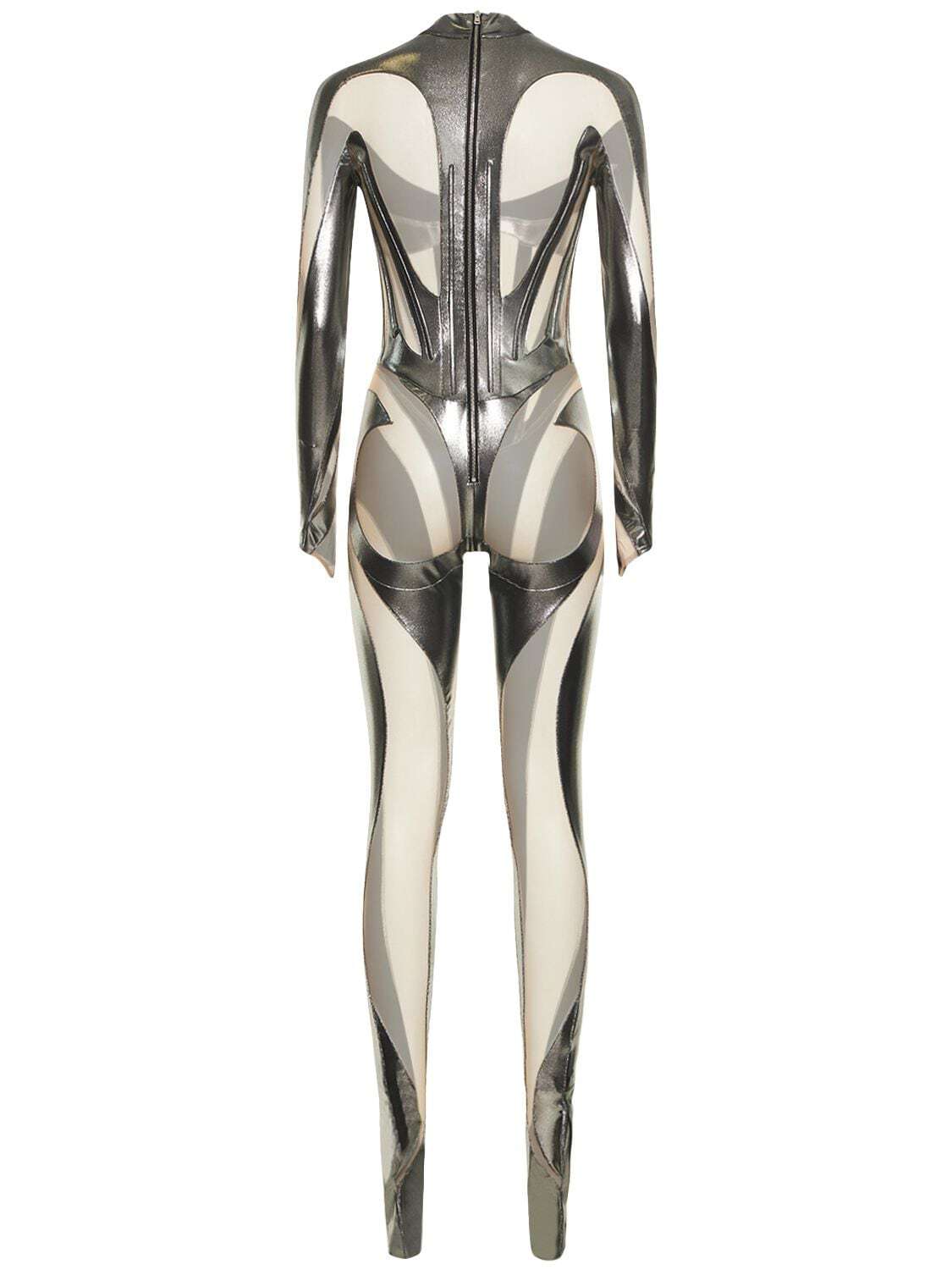 Bianey Long Sleeve Mesh Jumpsuit