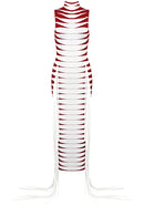 Elyxir Tassel Maxi Dress In White Red