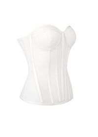 Linaeve Strapless Corset Maxi Two Piece Dress In White