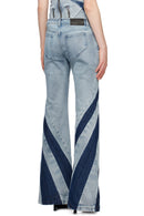 Whitni Patchwork Zip Denim Pants