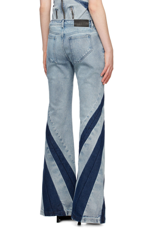 Whitni Patchwork Zip Denim Pants