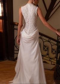 Velyxra Lace Floral Detail Maxi Dress In White