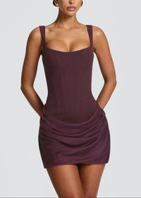 Eames Draped Detail Corset Mini Dress