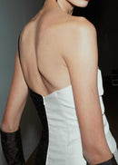 Riven Strapless Cutout Fishtail Maxi Dress