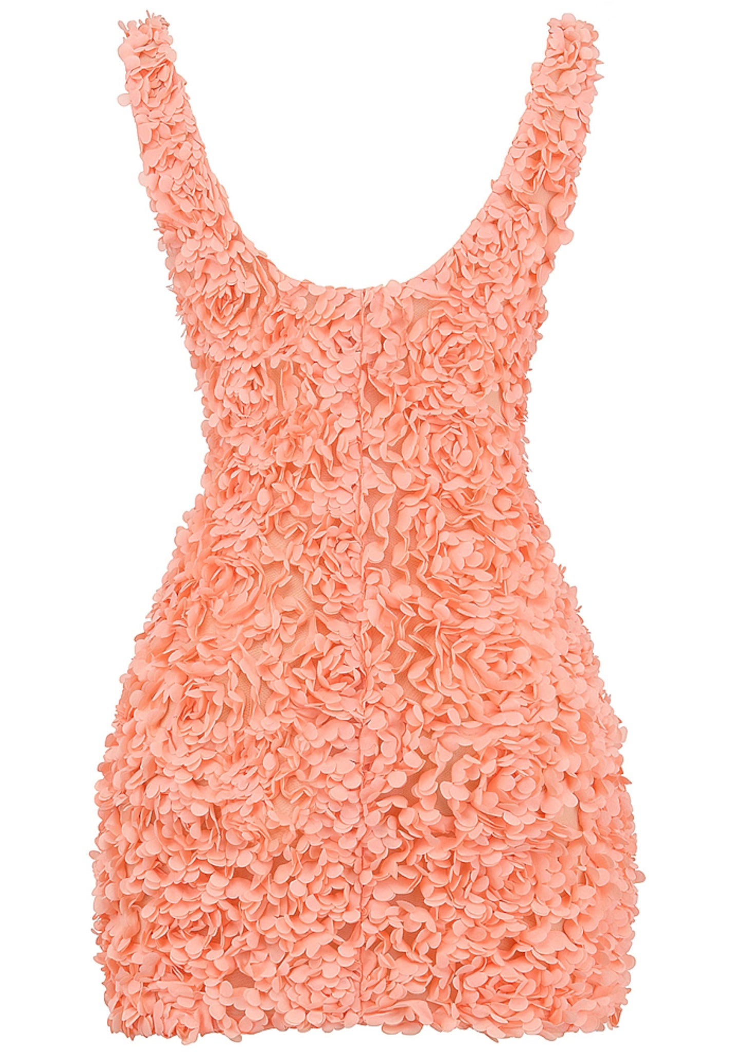 Alvaro Petal Mini Dress In Coral