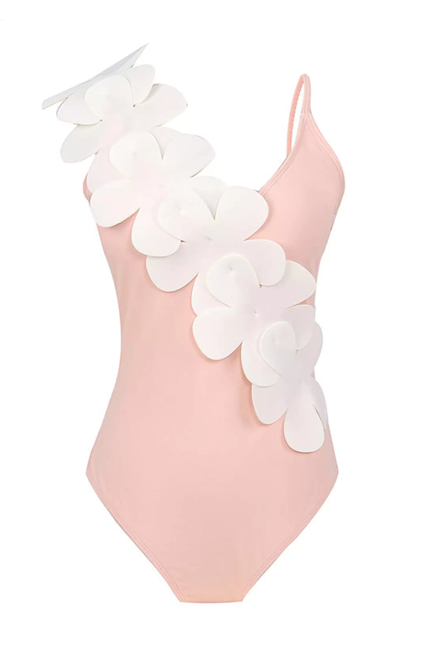 Ziggy Flower Decor Backless One Piece Swimsuit In Pink