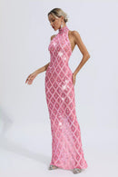 Cate Pink Diamond Maxi Dress