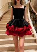 Ulyria Puff Corset Velvet Mini Dress