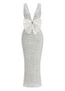 Hemira Bow Detail Sequin Maxi Dress
