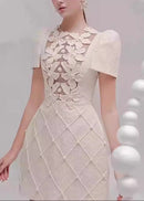 Angelita Flower Pearl Mini Dress