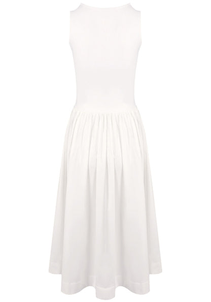 Uaelyvira Butterfly Detail A Line Midi Dress In White