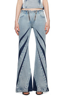 Whitni Patchwork Zip Denim Pants