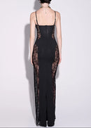 Exodia Spaghetti Lace Maxi Dress
