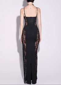 Exodia Spaghetti Lace Maxi Dress