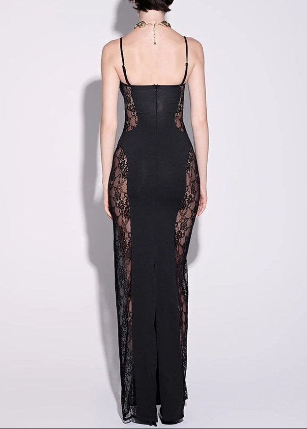 Exodia Spaghetti Lace Maxi Dress