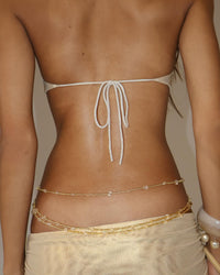 Dagfinn Halter Floral Backless Maxi Dress In Gold