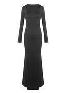 Akiye Cutout Backless Maxi Dress In Black