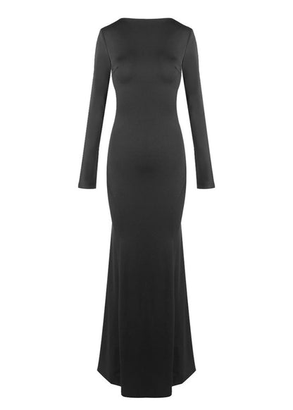 Akiye Cutout Backless Maxi Dress In Black