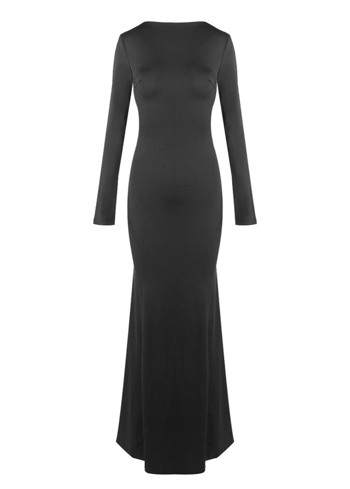 Akiye Cutout Backless Maxi Dress In Black