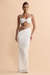 Jehiel Pearl Bodycon Maxi Skirt Set