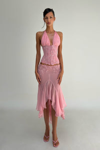 Vaylen Lace Ruffled Skirt Set