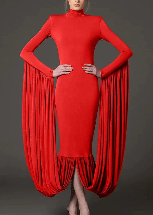 Jasleen High Neck Draped Maxi Dress