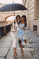 Charlotte V Neck Long Sleeve Bandage Set In White