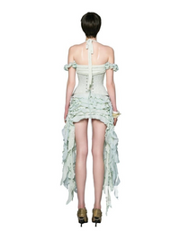Chisato Halterneck Ruffled Draped Dress