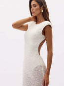 Carilli Embellished Backless Maxi Dress