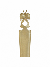 Lunexa Halterneck Cutout Bandage Maxi Dress
