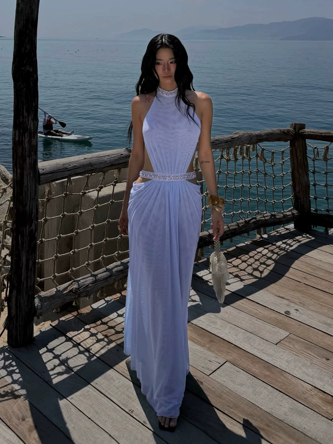 Virellon Black Backless Maxi Dress