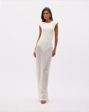 Carilli Embellished Backless Maxi Dress