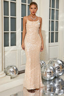 Swann Sequin Slip Maxi Dress