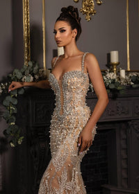 Nelsora Floral-Embellished Maxi Dress