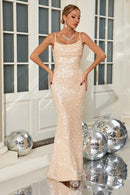 Swann Sequin Slip Maxi Dress